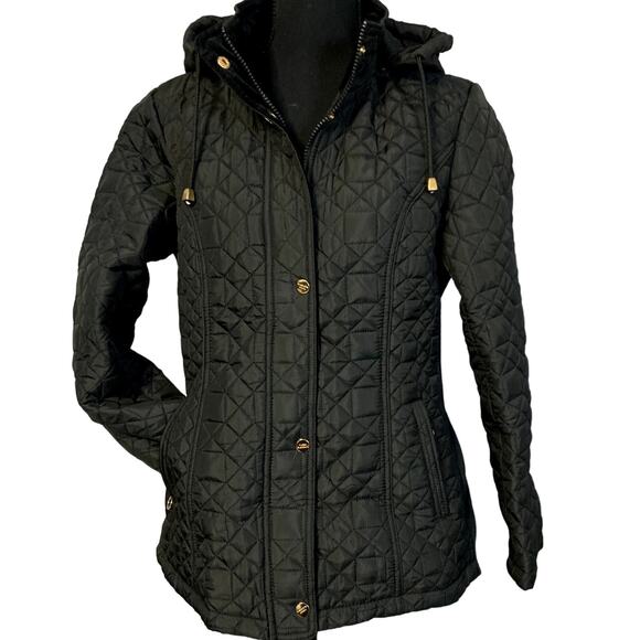 Cashew Flower Sherven X. Quilted Lightweight Womens Black Jacket Size 42 / 6 NWT - Picture 1 of 12